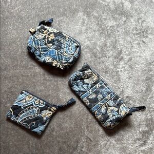 Vera Bradley Quilted Paisley Pouch Trio